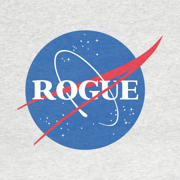 Rogue (NASA Logo) Parody T-Shirt by StrangeFox